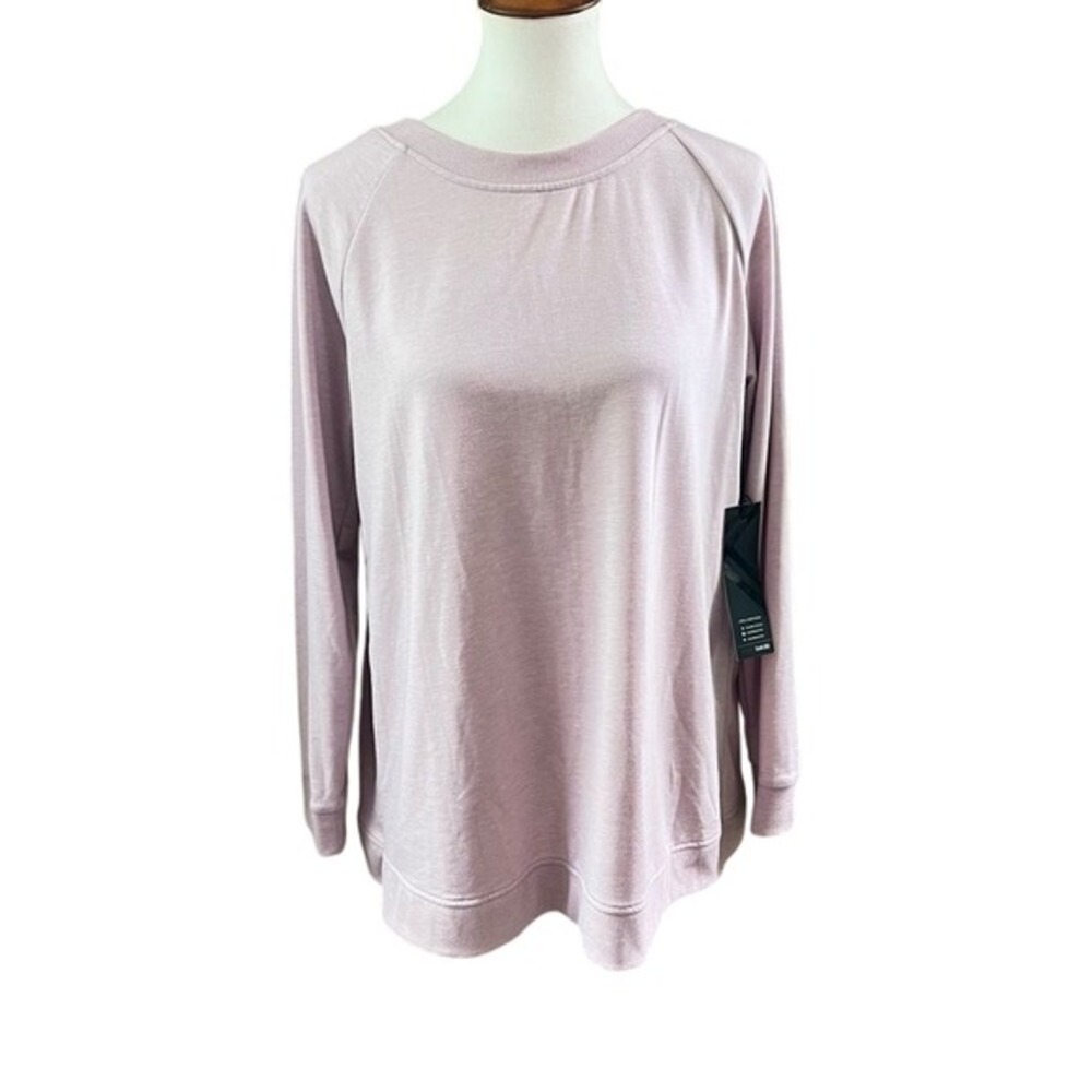 Kyodan Active Women M/M Lavender Soft Knit Crew Neck Long Sleeve Sweatshirt‎ Top